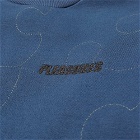 PLEASURES Men's Pieces Reflective Crew Sweat in Blue