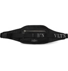 Valentino - Valentino Garavani Logo-Jacquard Webbing-Trimmed Shell Belt Bag - Black