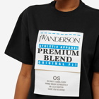 JW Anderson Women's Classic Fit Care Label T-Shirt in Black
