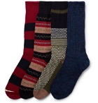 Anonymous Ism - 12-Pack Knitted Socks and Stocking Gift Set - Red