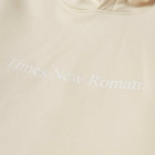 Times New Roman Men's Classic Logo Organic Hoody in Natural