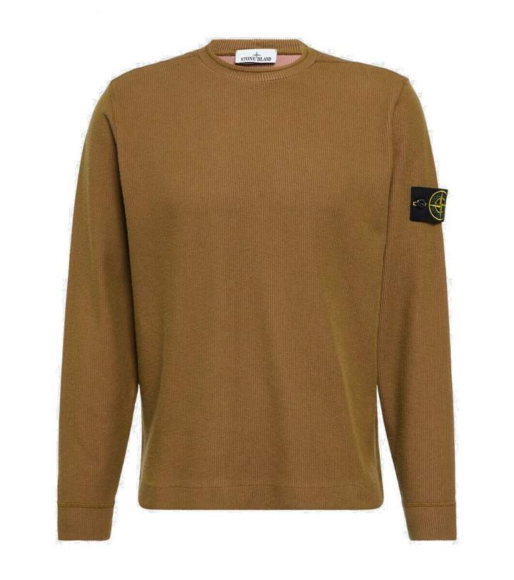 Photo: Stone Island Logo cotton-blend sweater