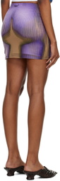 Y/Project Purple & Beige Jean Paul Gaultier Edition Body Morph Miniskirt
