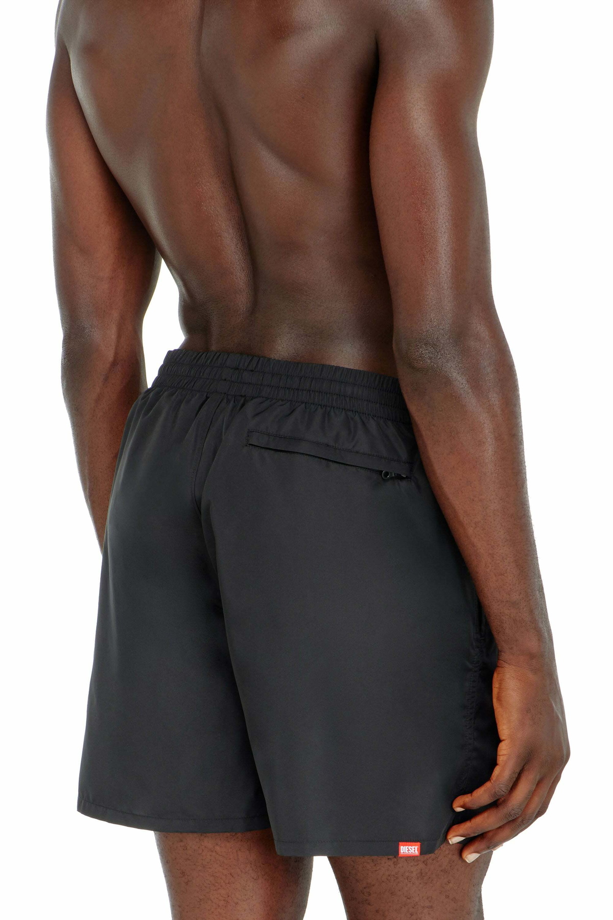 Diesel Swim shorts with metallic Oval D logo - Swim shorts Mens in Black