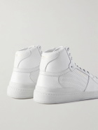SAINT LAURENT - SL/24 Perforated Leather High-Top Sneakers - White