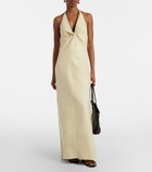 SIR Halterneck linen maxi dress