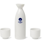 BY JAPAN - Beams Logo-Print Ceramic Sake Set - White