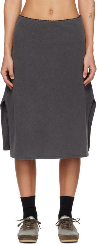 Photo: OUR LEGACY Gray Picnic Midi Skirt
