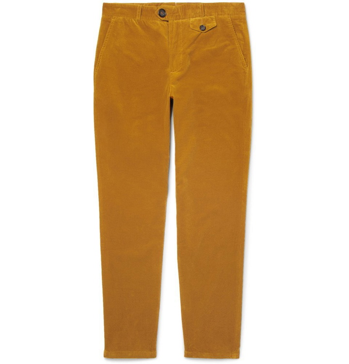 Photo: Oliver Spencer - Fishtail Stretch-Cotton Corduroy Trousers - Men - Yellow