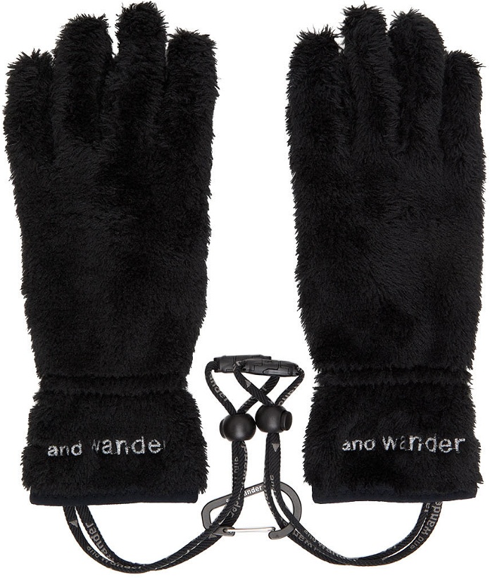 Photo: and Wander Black High Loft Fleece Gloves