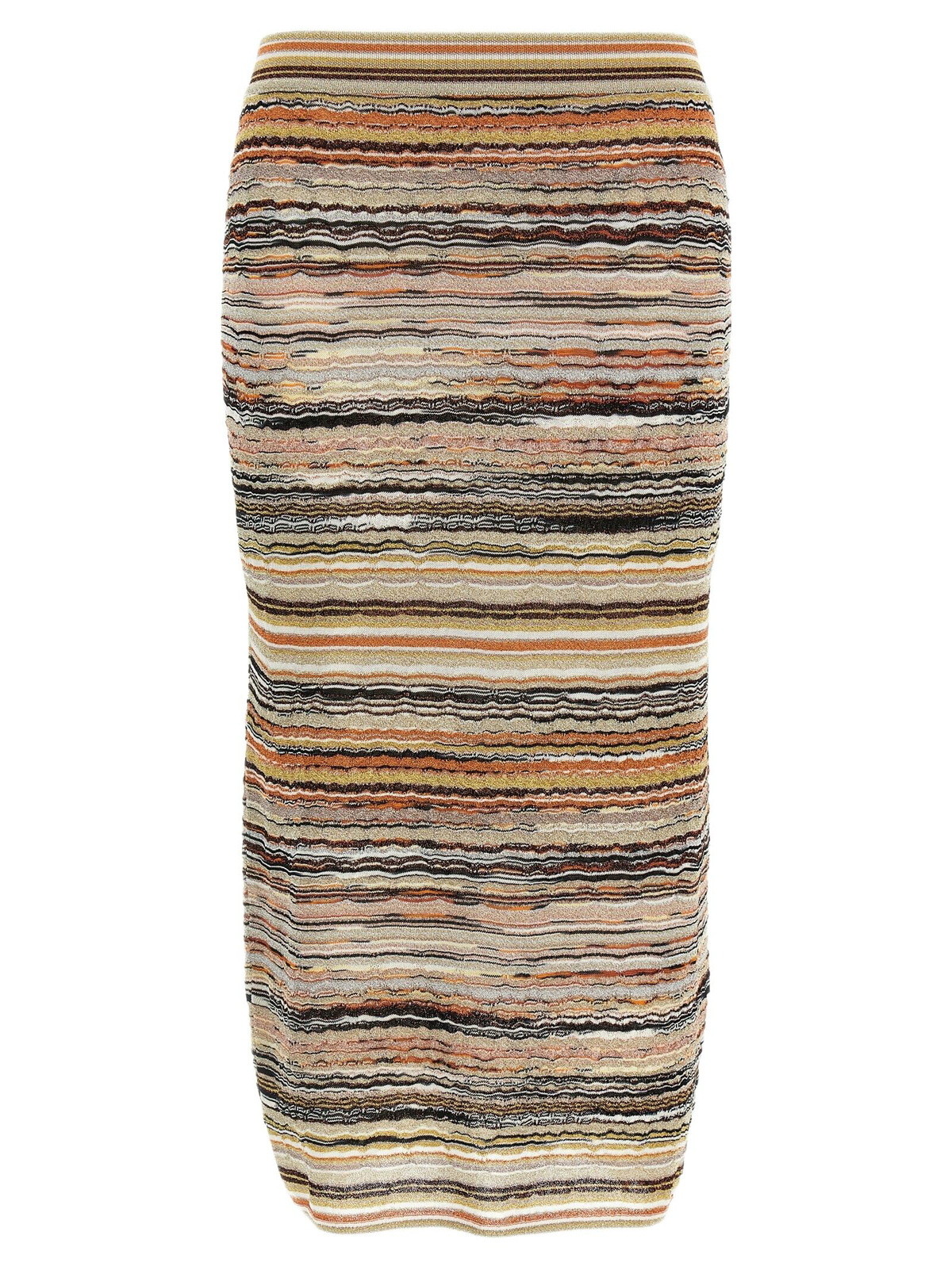 MISSONI Lurex Micro-wave Wrap Long Skirt Missoni