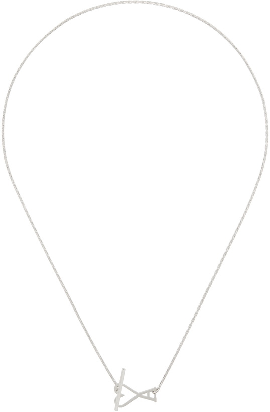 Photo: AMI Paris Silver Ami De Cœur 2 In 1 Chain Necklace