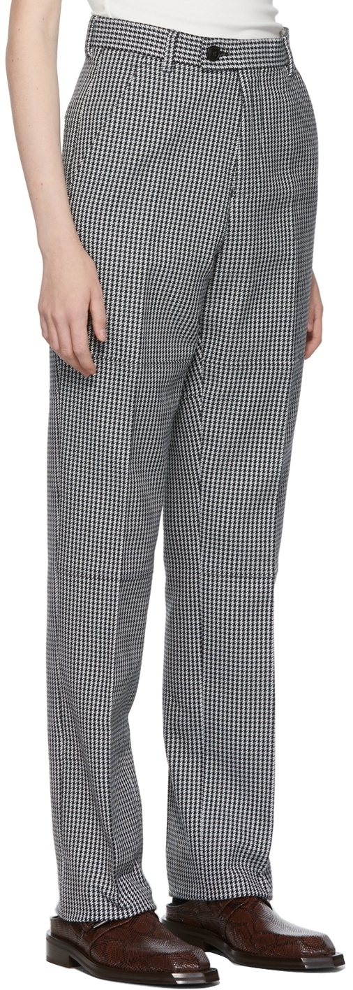 Martine Rose Black & White Houndstooth Trousers