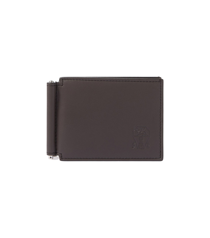 Photo: Brunello Cucinelli Logo debossed leather wallet
