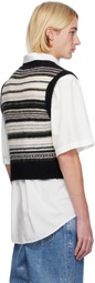 GANNI Black & White Stripe Vest