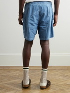 RRL - Caldwell Straight-Leg Cotton and Linen-Blend Chambray Shorts - Blue