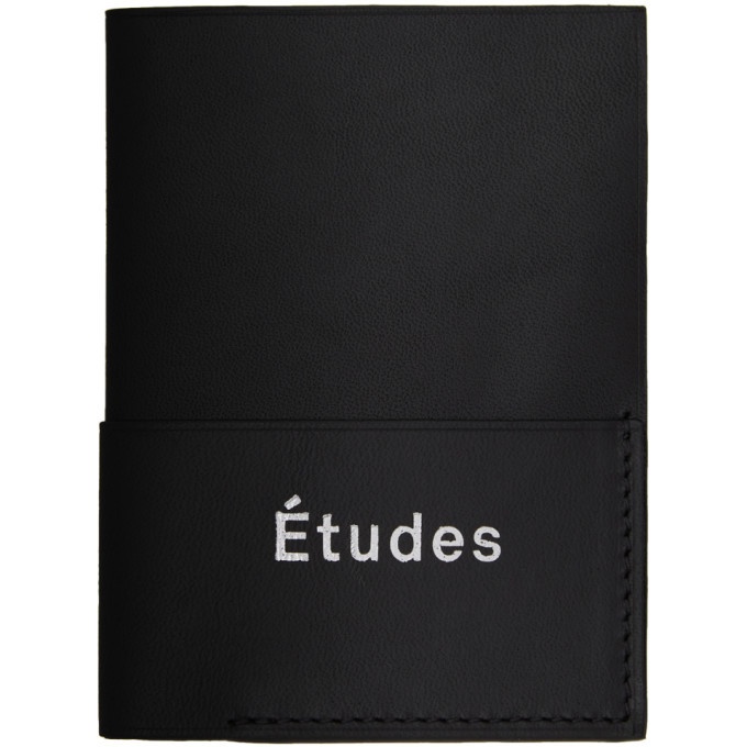 Photo: Etudes Black Leather Bifold Card Holder