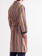 Paul Smith - Striped Cotton-Terry Hooded Robe - Multi
