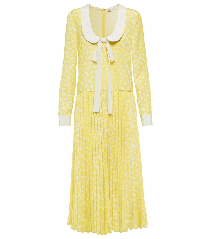 Photo: REDValentino Printed tie-neck midi dress