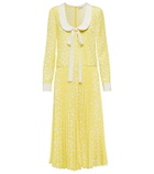 REDValentino Printed tie-neck midi dress