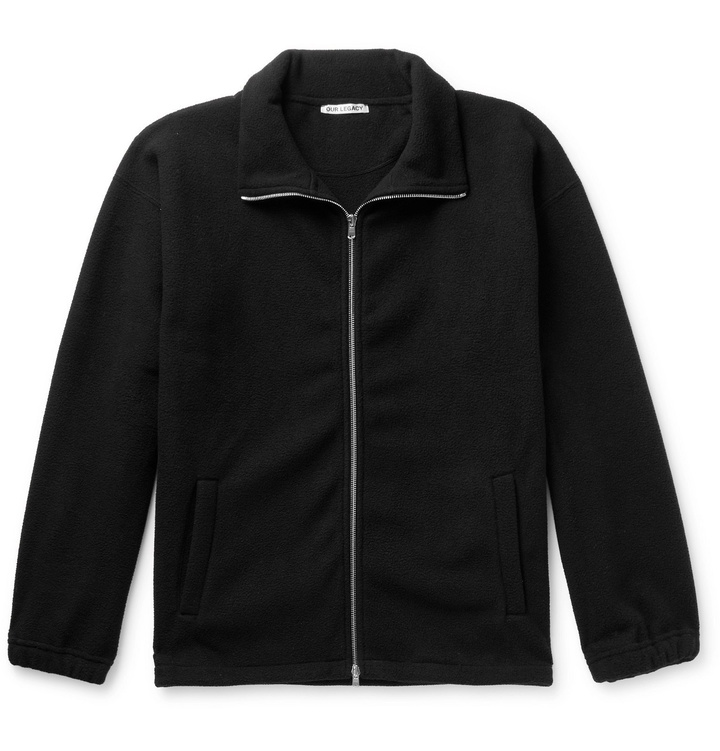 Photo: Our Legacy - Fleece Zip-Up Jacket - Black