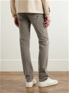 Incotex - Slim-Fit Cotton-Blend Corduroy Trousers - Gray