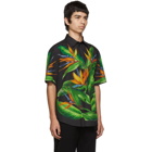 Dolce and Gabbana Black Bird Of Paradise Hawaiian Shirt