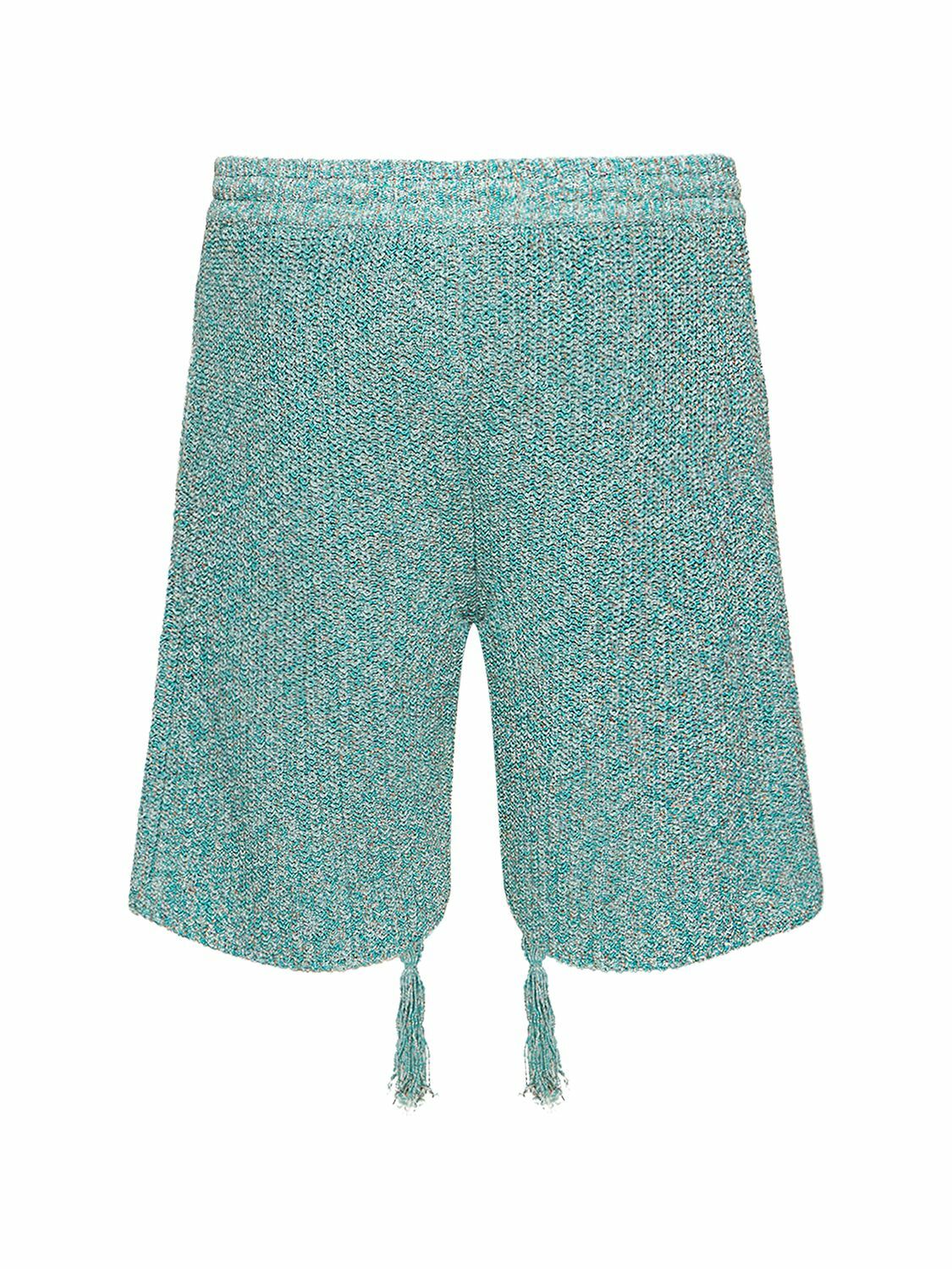 ALANUI Palm Tree Cotton Knit Shorts
