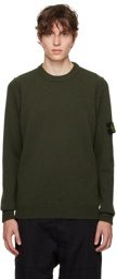 Stone Island Khaki Crewneck Sweater