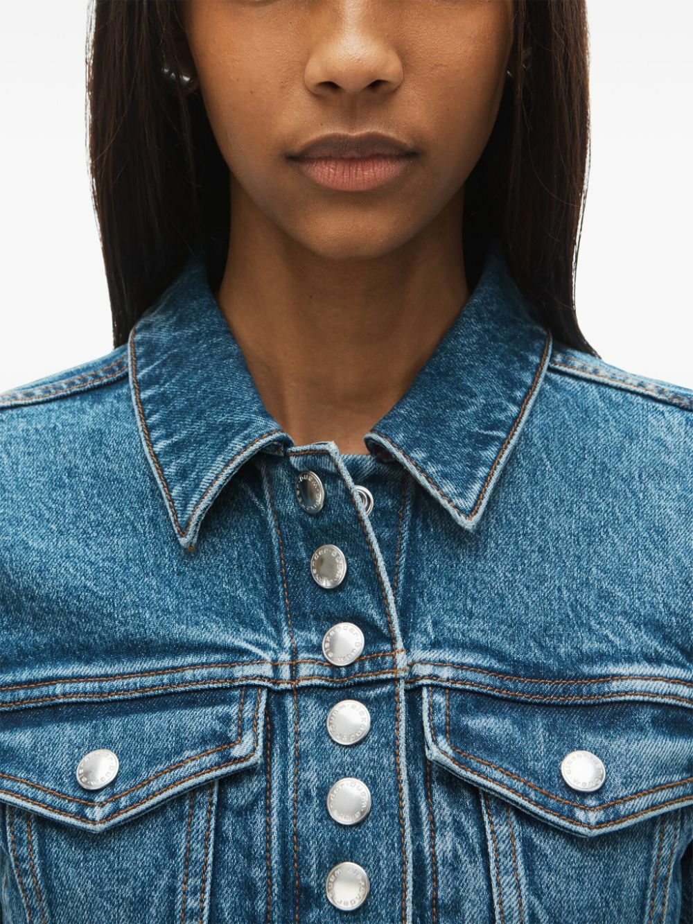 Alexander Wang Women Denim Clip-On Trucker Jacket