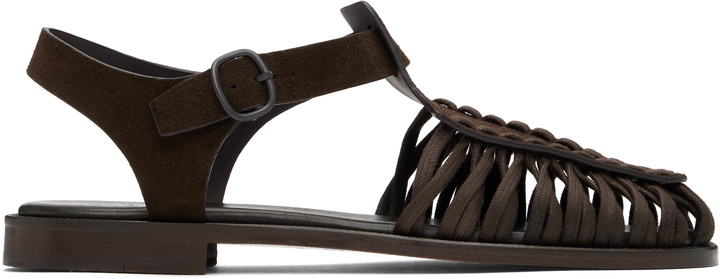 Photo: HEREU Brown Alaro Suede Sandals