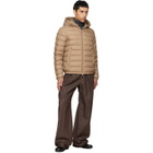 Moncler Beige Vermeille Hooded Short Down Jacket