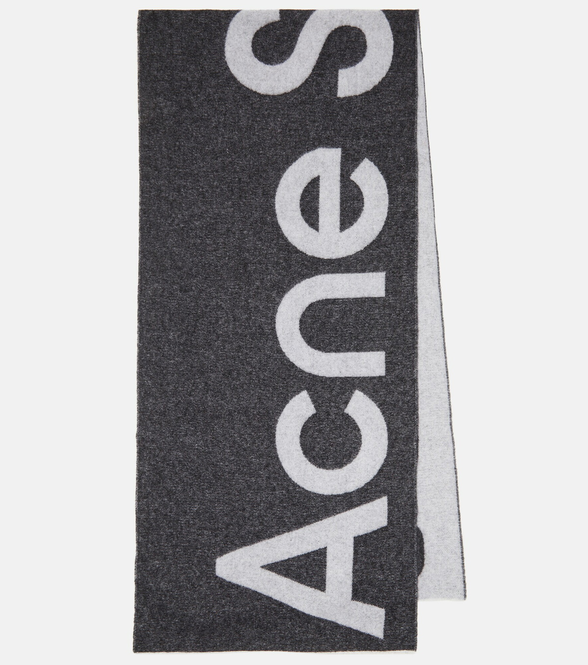 Acne Studios - Logo jacquard scarf - Camel/ecru