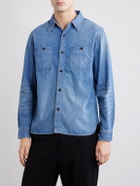 FULLCOUNT - Distressed Denim Shirt - Blue