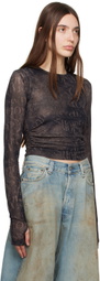(di)vision Black & Brown Semi-Sheer Cardigan