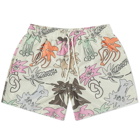 Palm Angels Men's All Over Print Swim Shorts in Butter