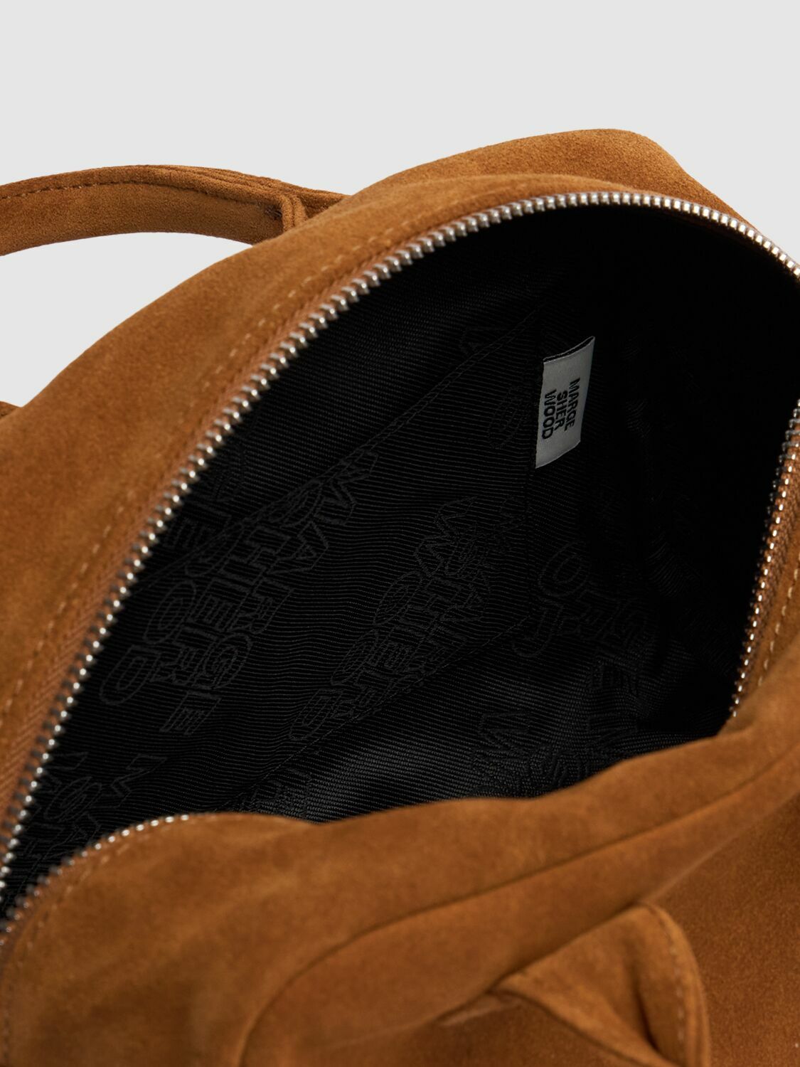 MARGE SHERWOOD Bowling Soft Suede Top Handle Bag Marge Sherwood