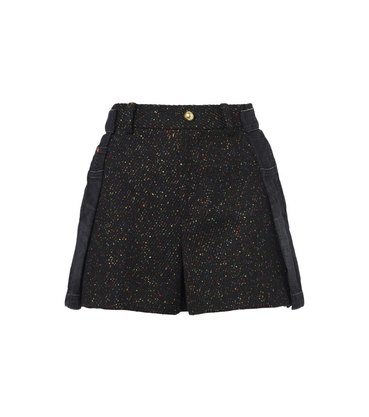 Photo: Sacai Wool, cotton, silk, and denim shorts