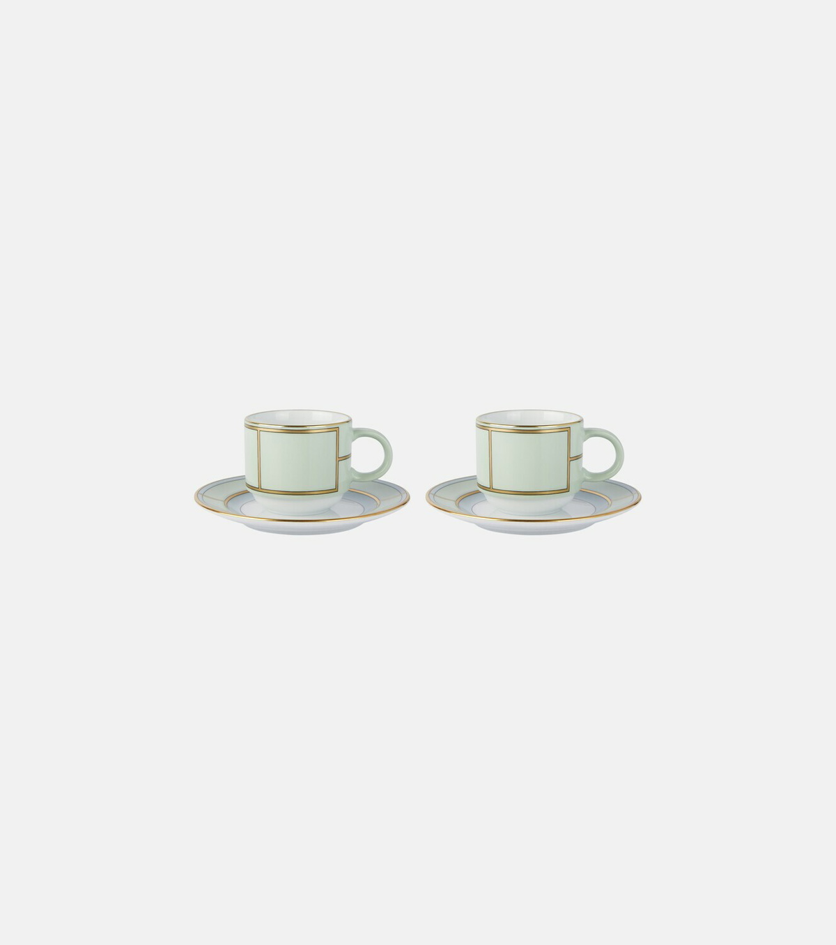 Ginori 1735 Diva set of 2 porcelain espresso cups and saucers
