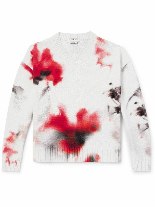 Photo: Alexander McQueen - Printed Cotton Sweater - White