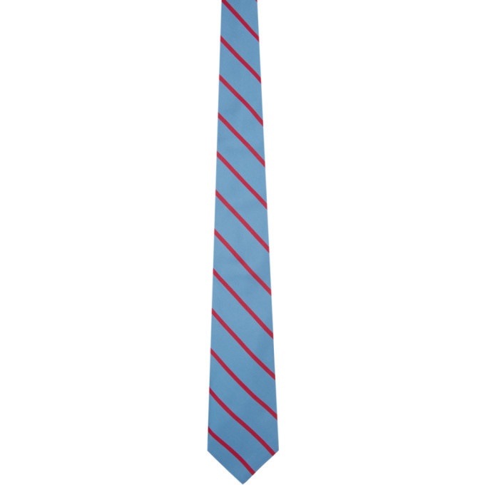 Photo: Etro Blue and Pink Stripe Tie