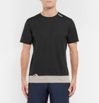Soar Running - Mesh-Panelled Jersey T-Shirt - Black