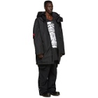 Raf Simons Black Templa Edition Oversized Wadded Ski Coat