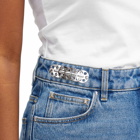 Paco Rabanne Women's Denim Chainmail Jeans in Denim Stone