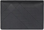 Burberry Black Check Folding Card Holder