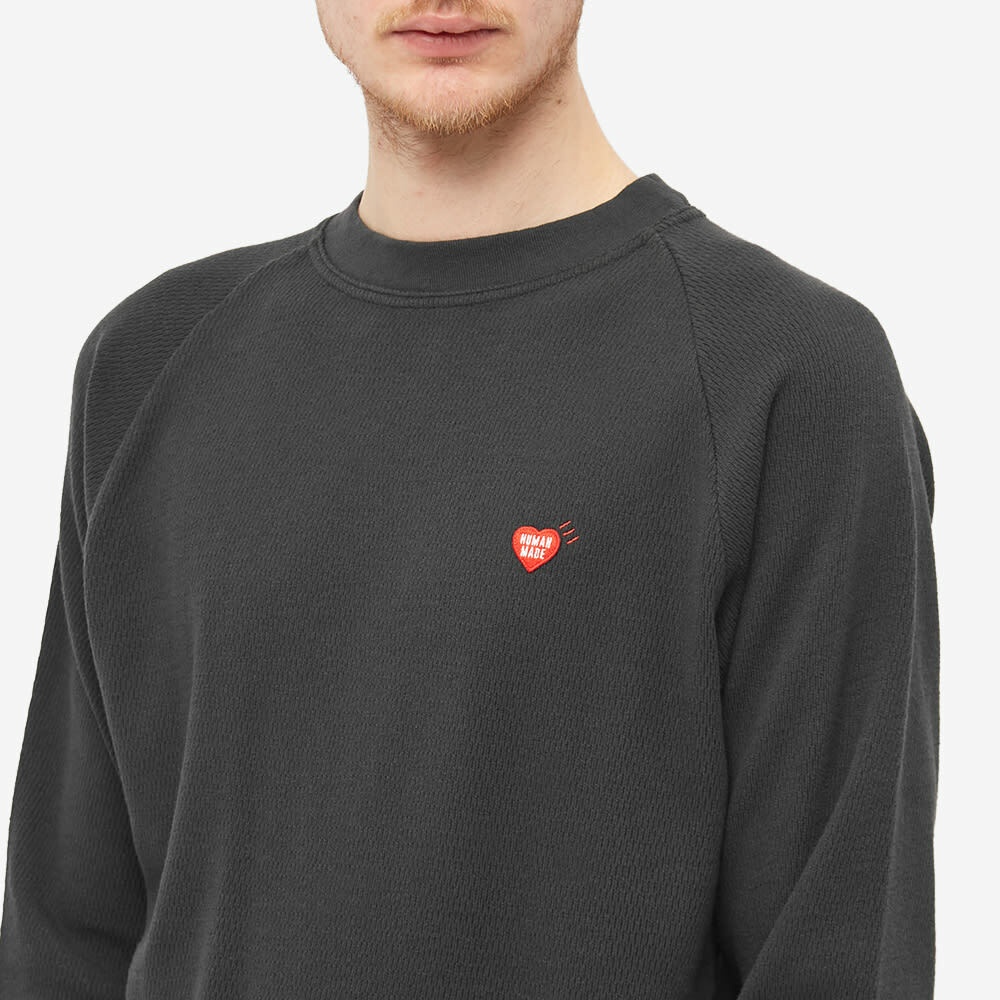Human Made Men's Heart Logo Thermal T-Shirt in Black