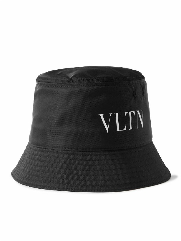 Photo: Valentino Garavani - Logo-Print Nylon Bucket Hat - Black