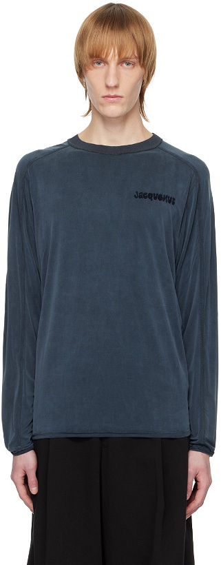 Photo: Jacquemus Navy 'Le T-Shirt Jao' Long Sleeve T-Shirt