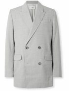 AMI PARIS - Oversized Double-Breasted Wool Blazer - Gray