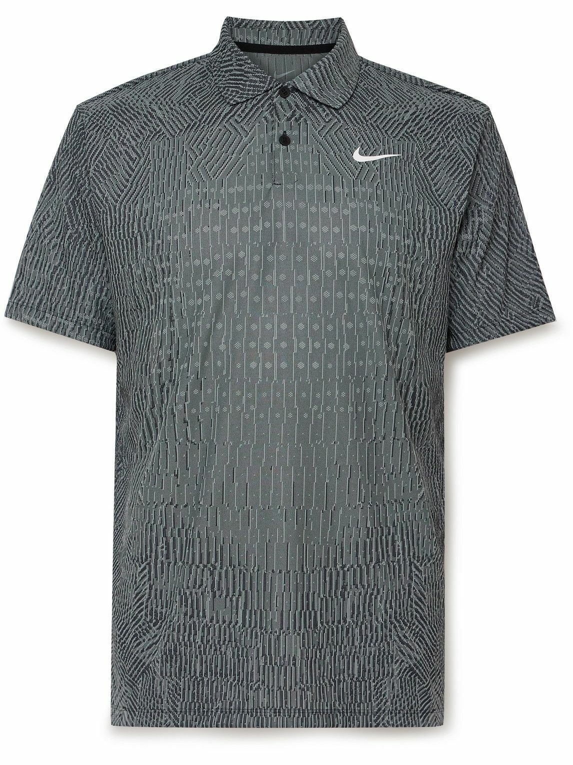 Photo: Nike Golf - Tour Dri-FIT ADV Jacquard Golf Polo Shirt - Gray